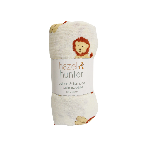 Muslin Wrap Leo Lion Print