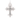 Abigail Hanging Cross Decoration Silver
