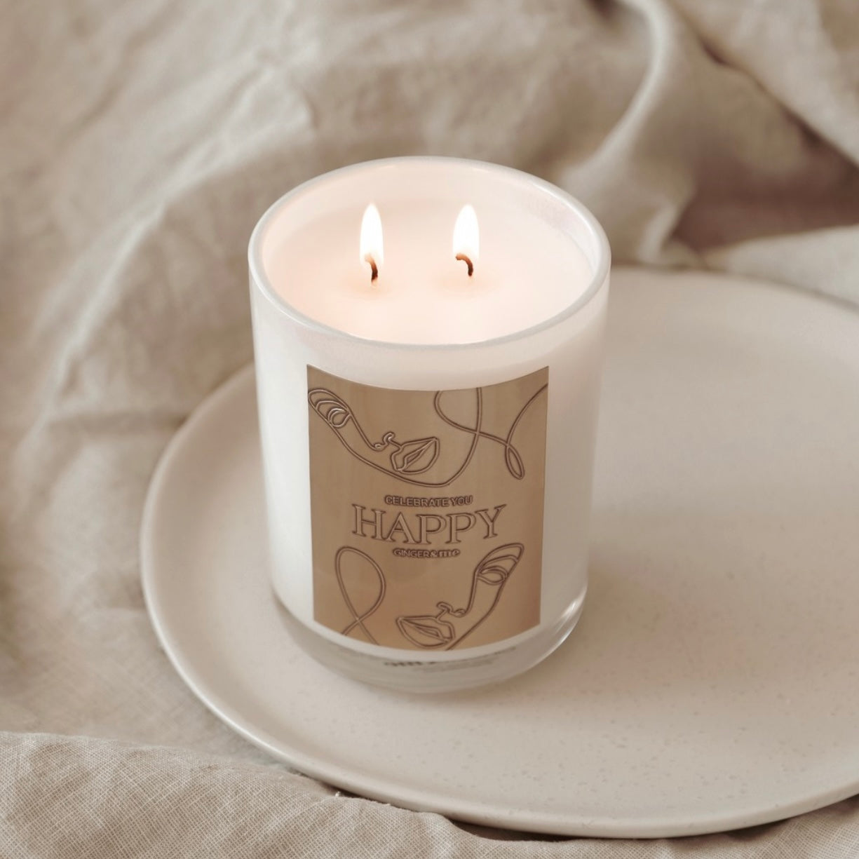 Ginger & Me Mindfulness Candle Happy