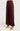 Gold Buckle Belt Detail Pants Burgundy