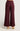 Gold Buckle Belt Detail Pants Burgundy