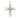 Grace Hanging Cross Decoration Silver
