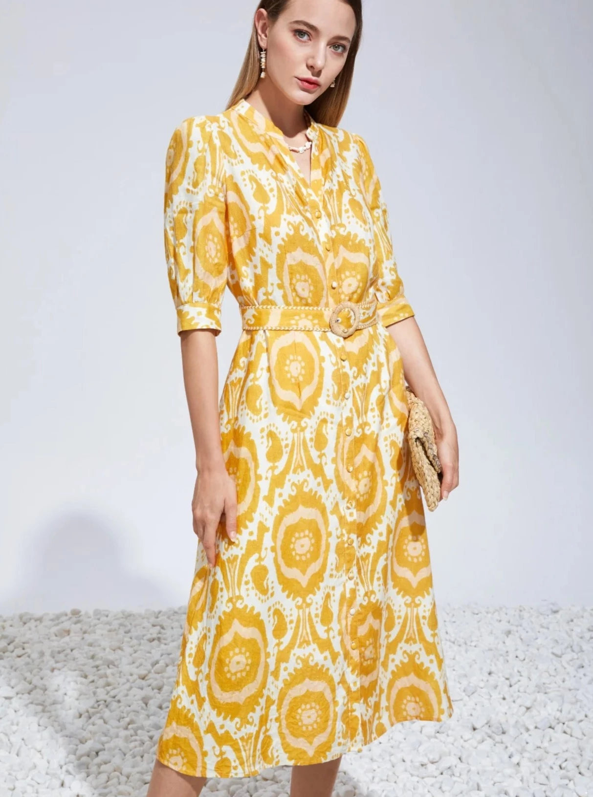 GDS Abyss Long Dress Yellow