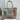 Beaded Tote Bag Blue Green