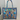 Beaded Tote Bag Blue Leopard