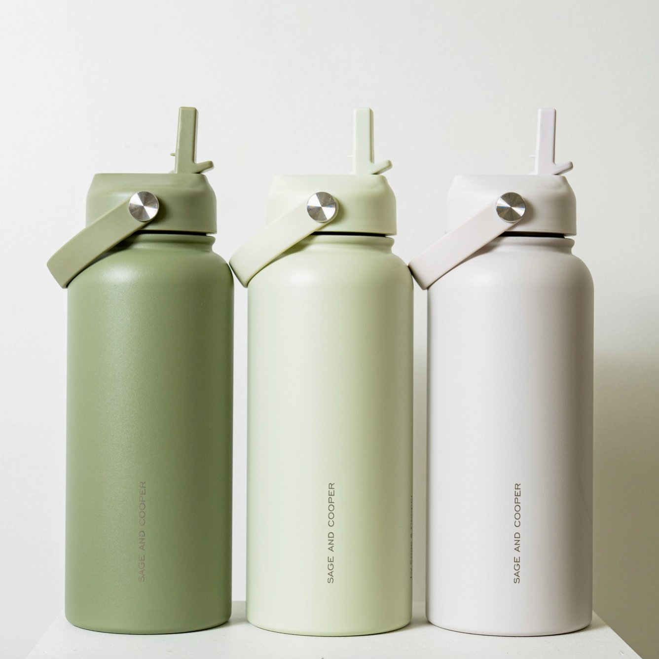 Sage & Cooper Insulated Drink Bottle White