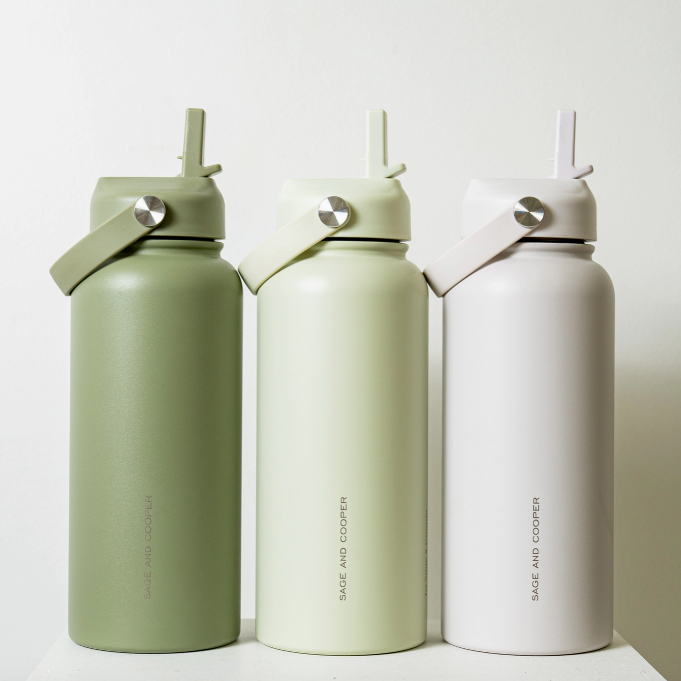 Sage & Cooper Insulated Drink Bottle Light Green