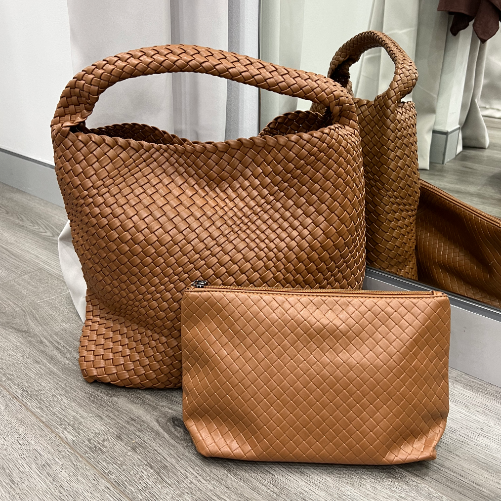 Woven Tote Bag Tan