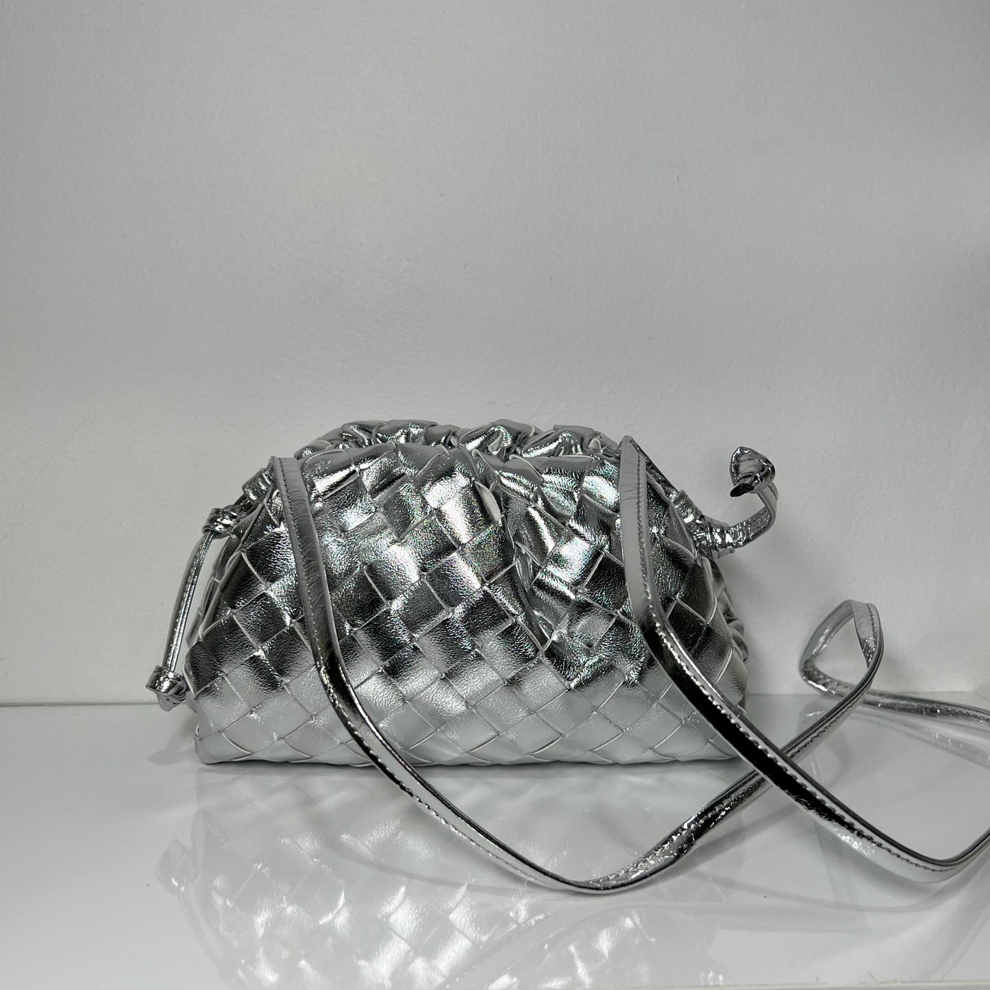 Small Woven Bag Silver