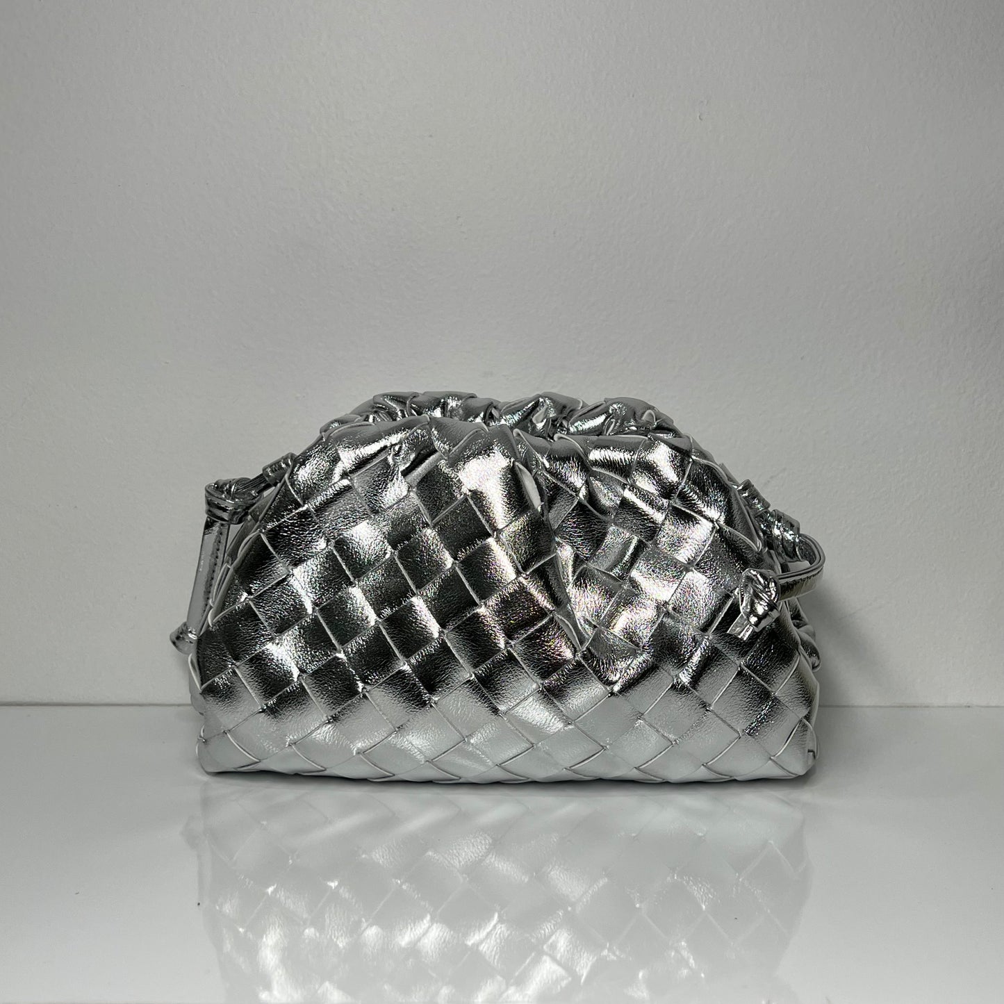 Small Woven Bag Silver