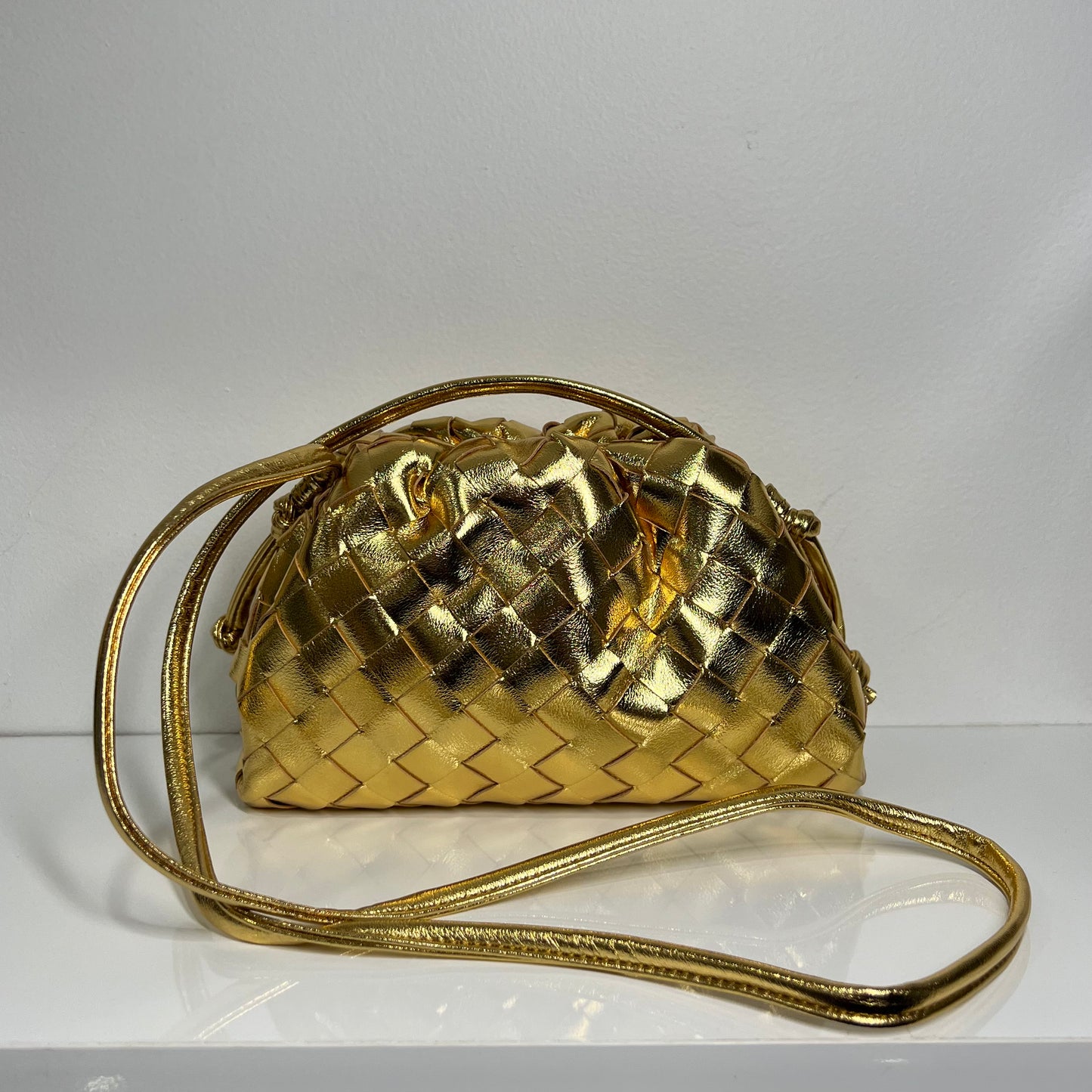 Small Woven Bag Gold