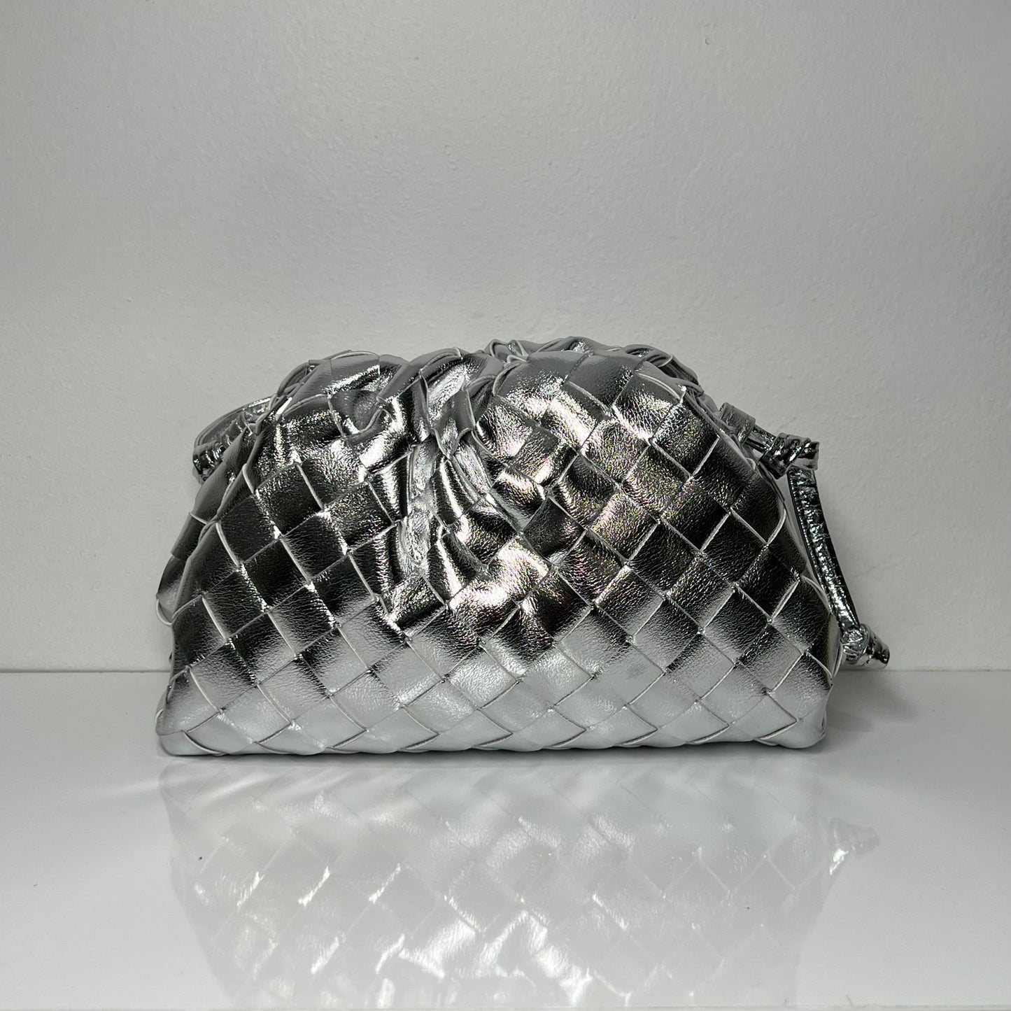 Small Woven Bag Silver